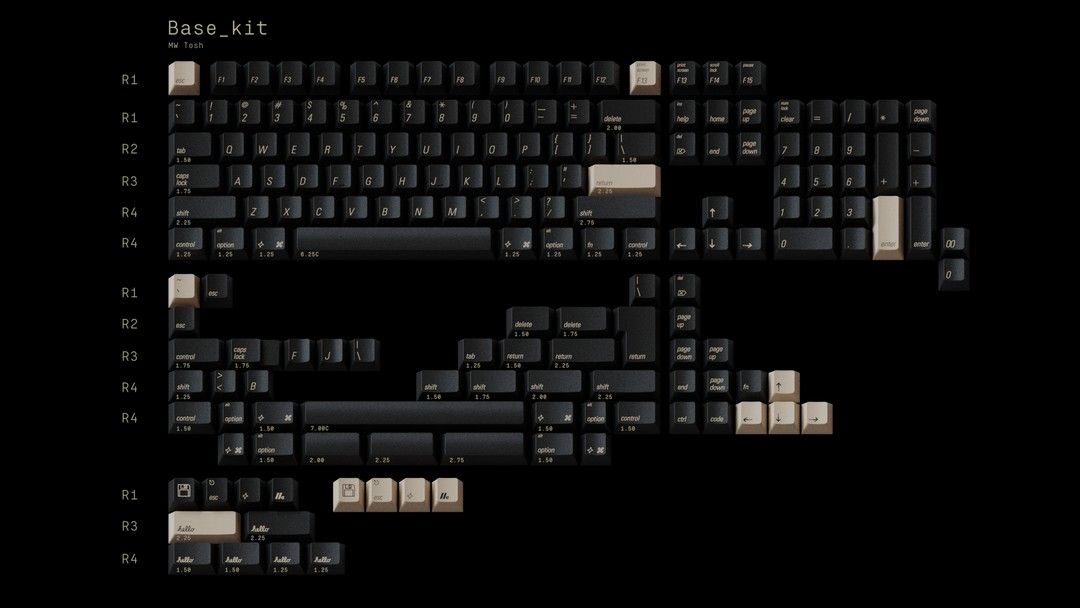 MW Tosh base kit (includes novelties) keycaps472770513312819200