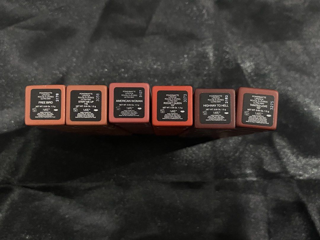 Nars Power Matte Lipstick (Category: Makeup) located in Manila. Submitted by knnyyncl (Listing ID 1441885656, Image 3). Description: ✨ Original Market Price: 46 USD, I’m selling it for only 700 php ✨RFS: These are my extras ✨No Box / Packaging ✨ Never Been Used ✨ Exclusive of SF ✨ No COD 💰MOP: BANK TRANSFER/GCASH 💬 PM ME FOR ORDERS / INQUIRIES.