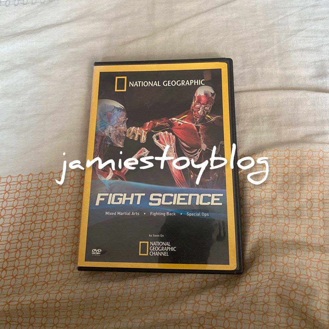 National Geographic Fight Science DVD (Category: Textbooks) located in Quezon City. Submitted by ohitsninja (Listing ID 1441833310, Image 1). Description: - National Geographic DVD exploring combat science. - Features insights into Mixed Martial Arts (MMA) and Special Operations training. - Delves into the physiology and techniques of combat. - Analyzes how humans generate power and speed in fighting. - Learn how elite units train to become ultim