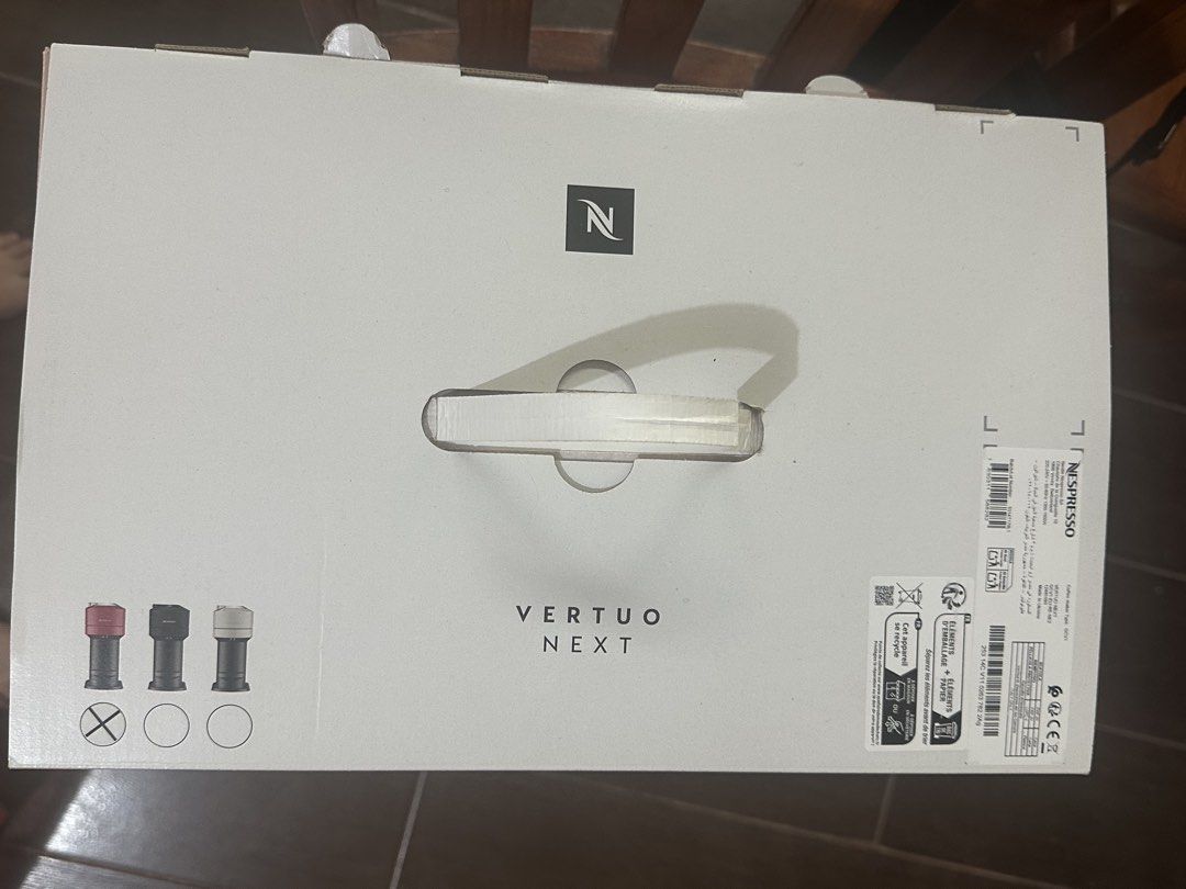 Nespresso Vertuo Next Coffee Machine (Category: Coffee Machines & Makers) located in Manila. Submitted by cdjmv1 (Listing ID 1441814591, Image 2). Description: Selling our brand new Nespresso Vertuo Next coffee machine :) Only opened to check never been used Price online is around 15k :).