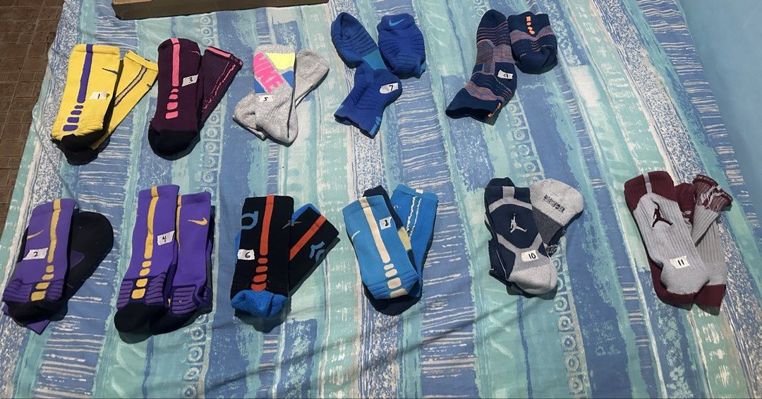 Nike Elite Socks & Jordan (Category: Socks) located in Antipolo. Submitted by andyy0 (Listing ID 1441868204, Image 1). Description: NIKE ELITE SOCKS & JORDAN all orig 250 each only wysiwyg (manage ur expectations since these are used!) mop: gcash mod: lalamove or j&t.