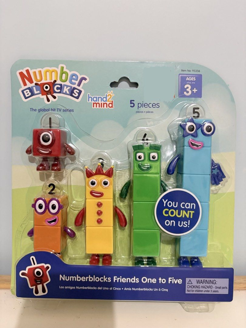 Numberblocks Friends One to Five Figures Set (Category: Educational & Learning Toys) located in Pasig City. Submitted by kaiplays (Listing ID 1441823553, Image 1). Description: - Numberblocks Friends set featuring characters One through Five. - Perfect for teaching counting and early math skills. - Made by Hand2Mind. - Recommended for ages 3 and up. - Fun way to play and learn!.