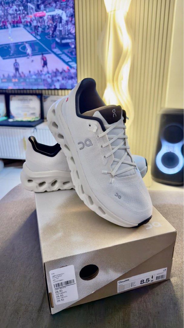 ON Cloudtilt Pearl & Ice Running Shoes (Category: Sneakers) located in Lipa City. Submitted by ashopsoriginals (Listing ID 1441843648, Image 1). Description: - ON Cloudtilt running shoes - Color: Pearl & Ice - Size: 8.5 US Men's - Features: Lightweight and comfortable RFS: wrong size.