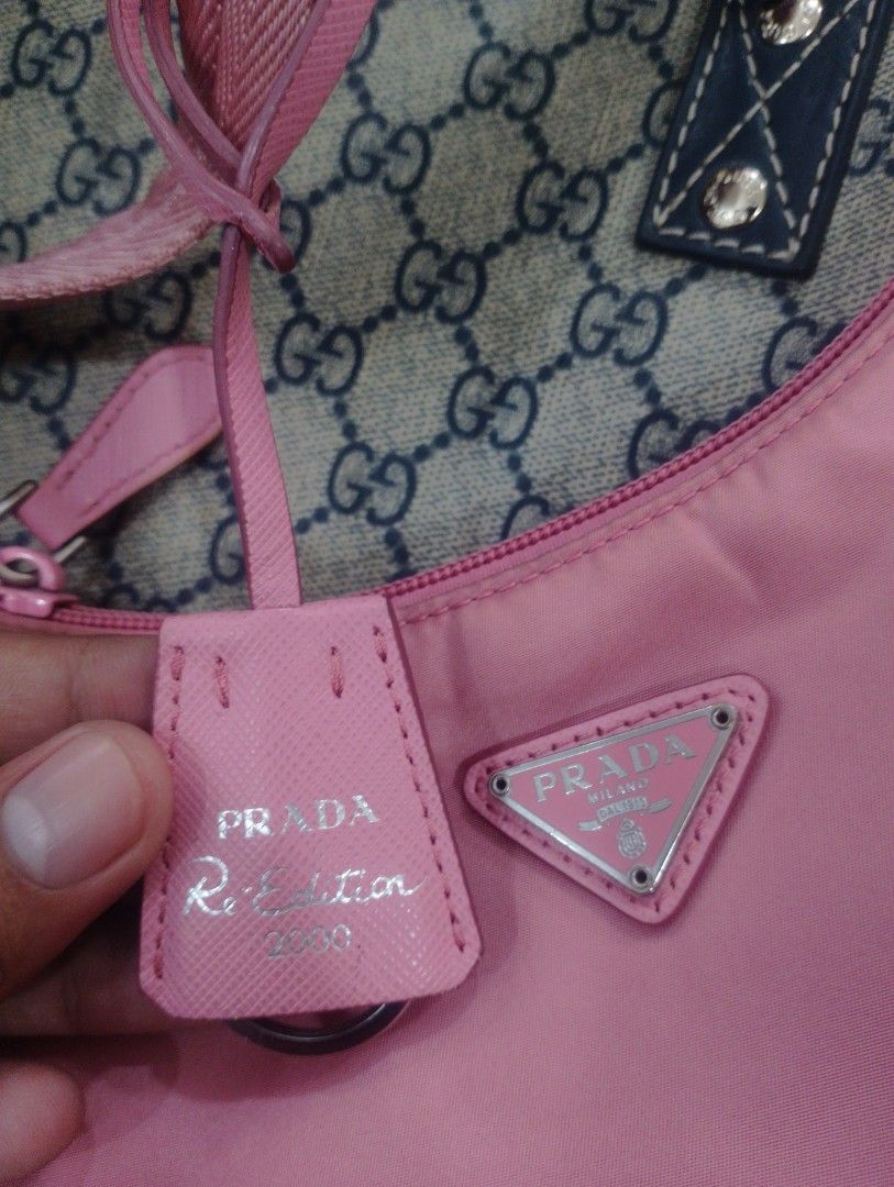Pink Prada 2000 nylon mini hobo (Category: Luxury Bags & Wallets) located in Bacolod City. Submitted by slurpy_thrift (Listing ID 1441864558, Image 2). Description: .