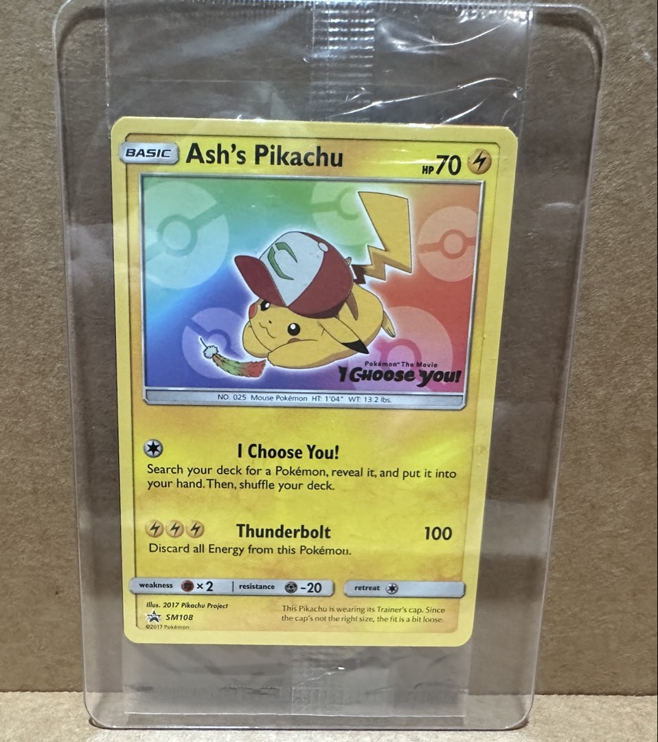 pokemon i choose you ash's pikachu card TCG Sun & Moon SM108 Sealed Black Star Promo NM! Read description , Toys & Collectibles, Trading Cards, Raw Singles on Carousell Weakness Fighting ×2 Resistance Metal Ash's Pikachu cards : r/IsMyPokemonCardFake