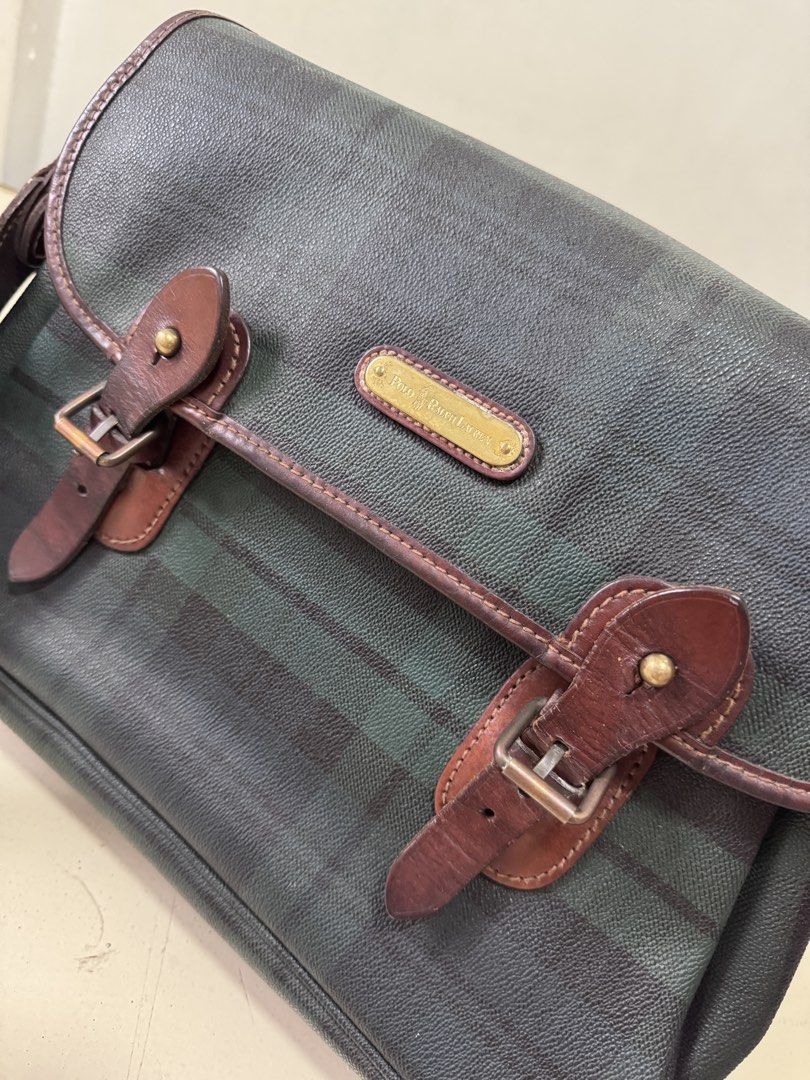 Polo Ralph Lauren Plaid Messenger Bag (Category: Luxury Bags & Wallets) located in Marikina City. Submitted by classicloset (Listing ID 1441839722, Image 3). Description: - Classic Polo Ralph Lauren messenger bag - Iconic plaid pattern - Leather trim and buckle closures - Zippered main compartment - Adjustable strap for comfortable wear - Great for everyday use or travel - A timeless piece.