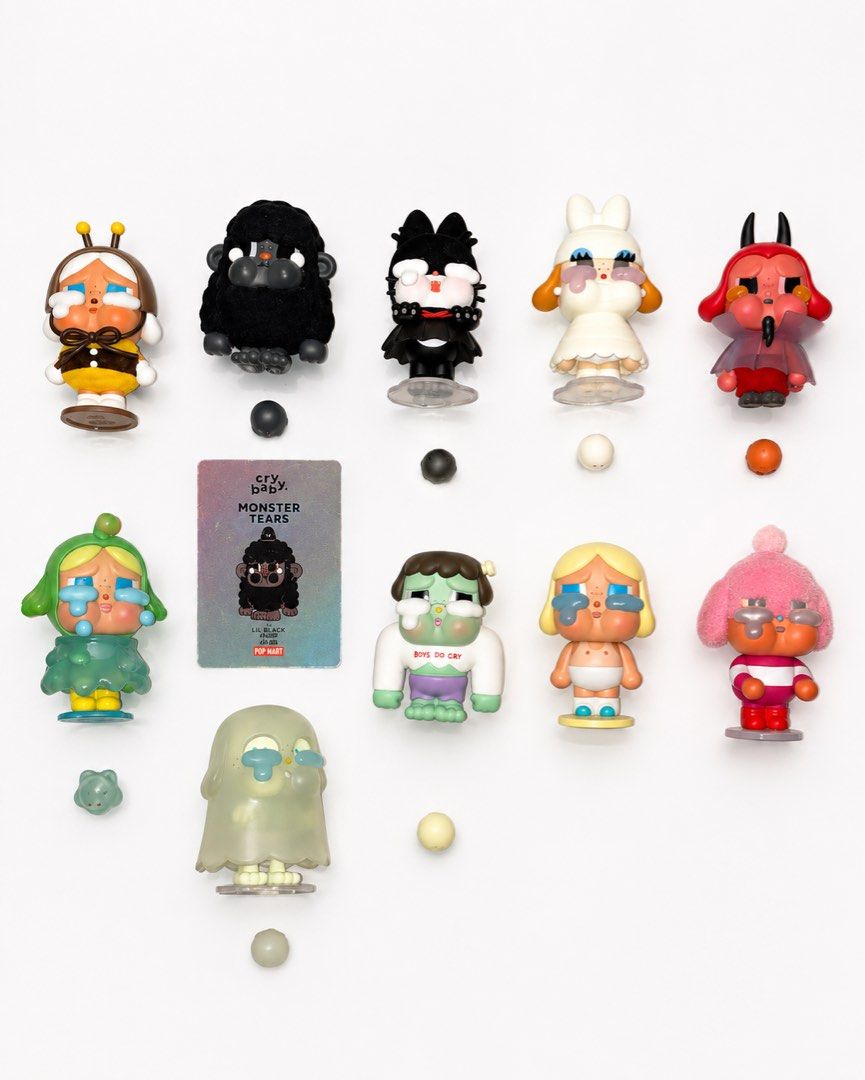 Pop Mart Crybaby Monster Tears Bundle (Category: Designer & Blind Box Toys) located in Taguig. Submitted by andryu (Listing ID 1441894763, Image 1). Description: My personal collection of Crybaby figures No damages (displayed only) Includes rare figure Monster collections is complete with buddies Selling as a bundle only .