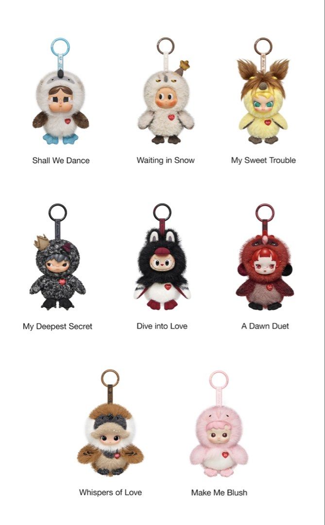 Popmart - Dear birds (Category: Designer & Blind Box Toys) located in Singapore. Submitted by CobyPop (Listing ID 1441921406, Image 1). Description: Have brand new - Skullpanda A Dawn Duet ✅✅ - Molly My sweet trouble ✅ - Dimoo whispers of love ✅ (pwp 1) - Twinkle Waiting in snow ✅✅ (pwp 1) WTT - Hirono My deepest secret - Hacipupu Make me blush Priority trade both tgt..