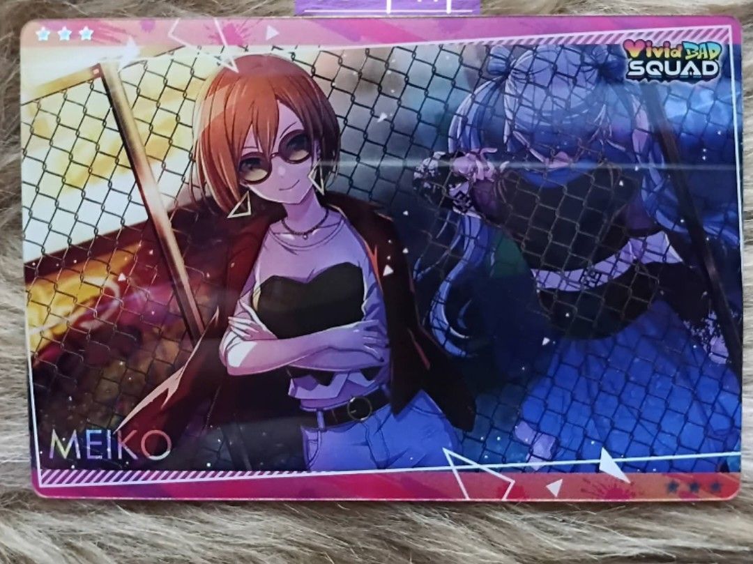 PROJECT SEKAI meiko wafer card (Category: Raw Singles) located in Quezon City. Submitted by riri_pon (Listing ID 1441832078, Image 1). Description: FREE CLAIM IF BUYING MORE THAN 100 php worth of items.