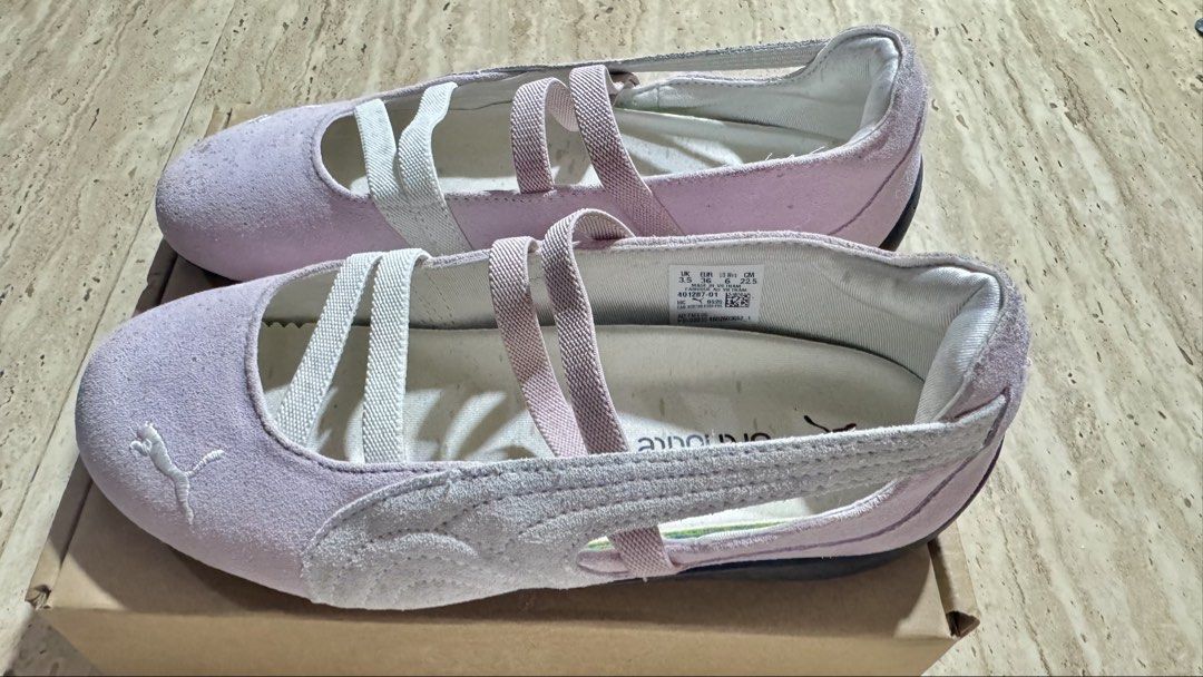 Puma Speedcat Ballet Pink🌸 (Category: Sneakers) located in Manila. Submitted by elyboo (Listing ID 1441952921, Image 1). Description: Size: 36 (EUR) Color: Pink Condition: Used once Minor coffee stains present (can still be cleaned/removed) Well-kept and stored properly RFS: Decluttering / Not using enough Originally bought at Sports Central (SM downtown) for ₱5,200 PM for more photos and details😊.