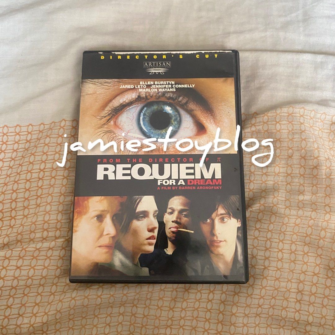 Requiem for a Dream Director's Cut DVD (Category: CDs & DVDs) located in Quezon City. Submitted by ohitsninja (Listing ID 1441833418, Image 1). Description: - Requiem for a Dream: Director's Cut DVD - Starring: Ellen Burstyn, Jared Leto, Jennifer Connelly, Marlon Wayans - Directed by: Darren Aronofsky - Special Features: Deleted Scenes, Commentary - Perfect for fans of Darren Aronofsky's work.