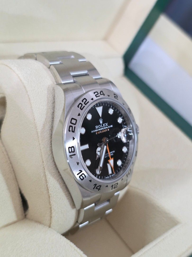 Rolex Explorer II Black Dial (Category: Luxury Watches) located in Mandaluyong City. Submitted by shobeywatch (Listing ID 1441963076, Image 2). Description: Rolex Explorer 2 Ref. 226570 Bnew 2023 Fullset ig shobeywatch.