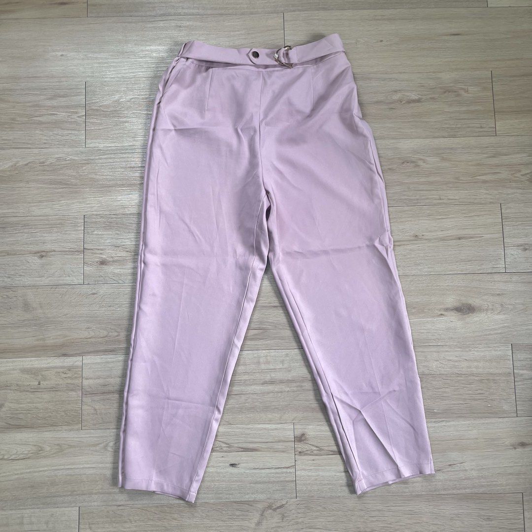 shein pink trousers (Category: Other Bottoms) located in Legazpi City. Submitted by hushedcry (Listing ID 1441947514, Image 3). Description: — bnew never used ! — XL on tag, fits 30-31in waist (garterized), 39in length 💌 mop: gcash 📬 shipping via j&t express (sf c/o buyer) for inquiries, dont hesitate to send me a msg! 🩷.
