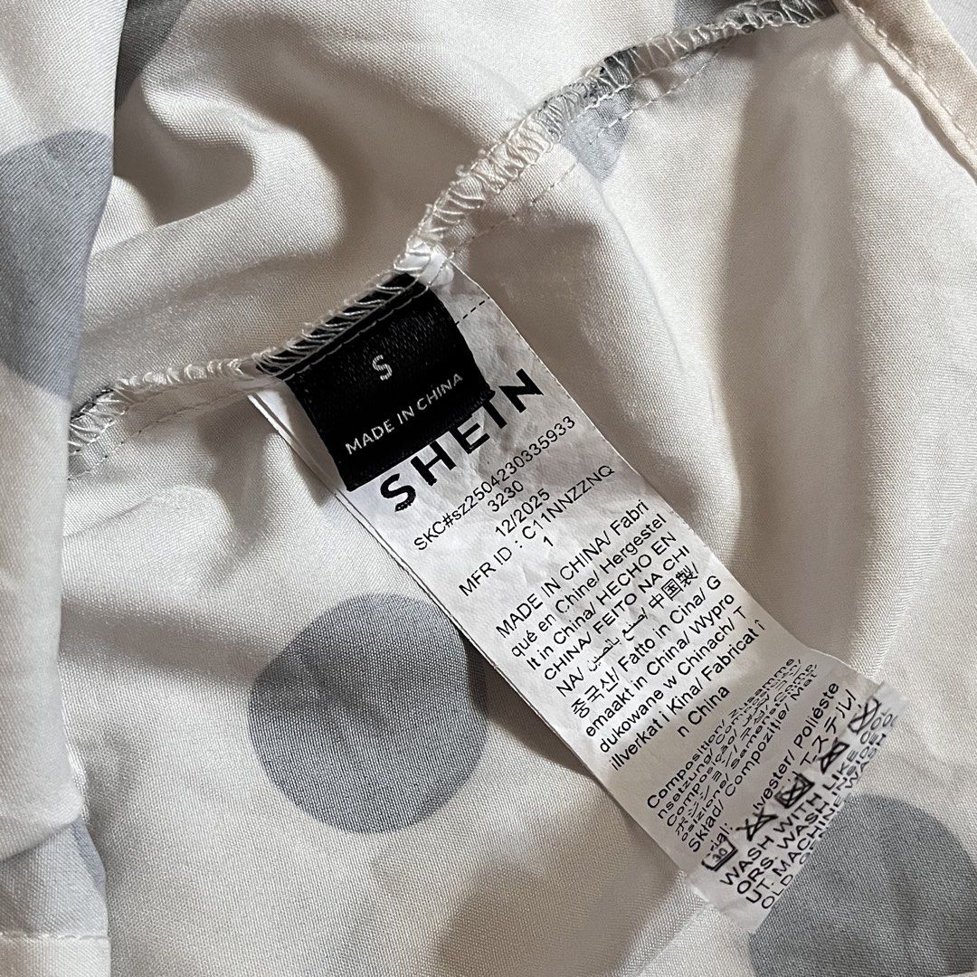 shein polka top (Category: Blouses) located in Mandaluyong City. Submitted by everythingnice__ (Listing ID 1441914167, Image 3). Description: used a few times only !! size S but also fits M super pretty!!! high quality lalamove onlyy.
