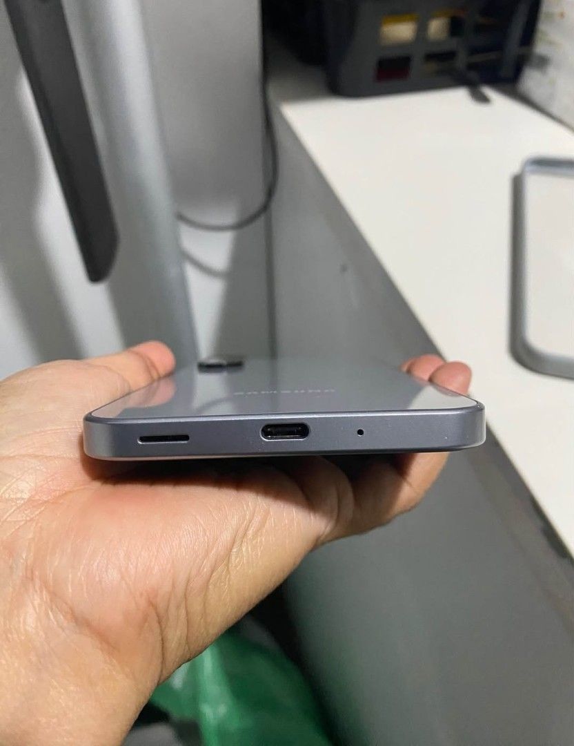 Silver Samsung A17 5G (Category: Samsung) located in Taguig. Submitted by secondhandsandbox (Listing ID 1441864077, Image 2). Description: SAMSUNG A57 5G -3 months old -8GB/256GB -6.7-INCH FHD+SUPER AMOLED PLUS -SAMSUNG EXYNOS 1680 (4nm) -REAR CAMERA: 50MP MAIN ( f/1.8 with OIS), 12MP ULTRAWIDE (123 FOV), and 5 MP Macro -FRONT CAMERA : 12MP SUPER HDR -VIDEO: UP TO 4K RECORDING AT 30fps with video stabilization -5000mAh CAPACITY WITH 45W FAST CHAR