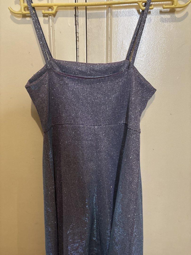 Sparkly glitter Strap party Dress (Category: Dresses) located in Quezon City. Submitted by biancs.86 (Listing ID 1441823667, Image 2). Description: - iridescent sparkly dress - Spaghetti straps - Subtle shimmer fabric - Ideal for night outs or parties fits xs-s .