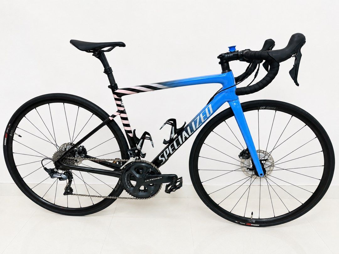 Specialized Tarmac SL6 Comp Road Bike (Category: Bicycles) located in Singapore. Submitted by lester.sardines (Listing ID 1441964893, Image 3). Description: Own a timeless collection rare discontinued Sky/ Blush colour way specialized SL6 today! Cheap Cheap Cheap! Specialized Tarmac SL6 Comp - Size: 52 - Discontinued, Rare colour way - Color: Sky/Blush - Stock Setup - Front and Rear Brake: Shimano Ultegra, Hydraulic Disk - Saddle Body Geometry Po