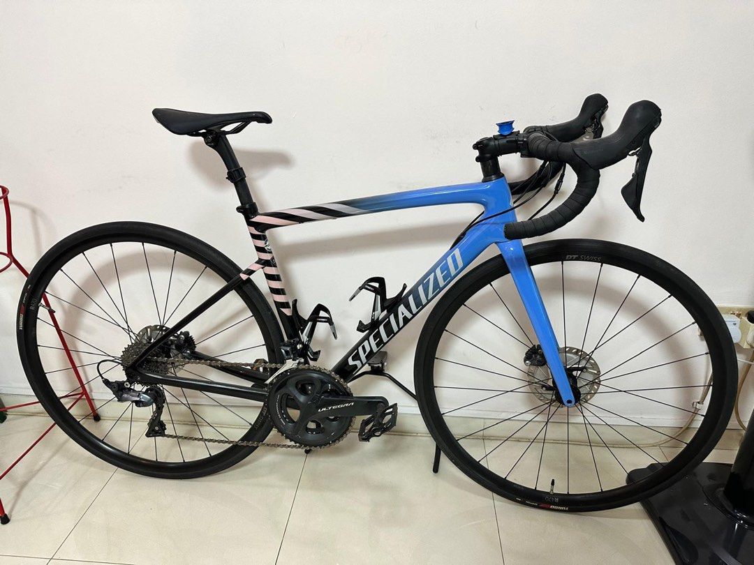 Specialized Tarmac SL6 Comp Road Bike (Category: Bicycles) located in Singapore. Submitted by lester.sardines (Listing ID 1441964893, Image 1). Description: Own a timeless collection rare discontinued Sky/ Blush colour way specialized SL6 today! Cheap Cheap Cheap! Specialized Tarmac SL6 Comp - Size: 52 - Discontinued, Rare colour way - Color: Sky/Blush - Stock Setup - Front and Rear Brake: Shimano Ultegra, Hydraulic Disk - Saddle Body Geometry Po