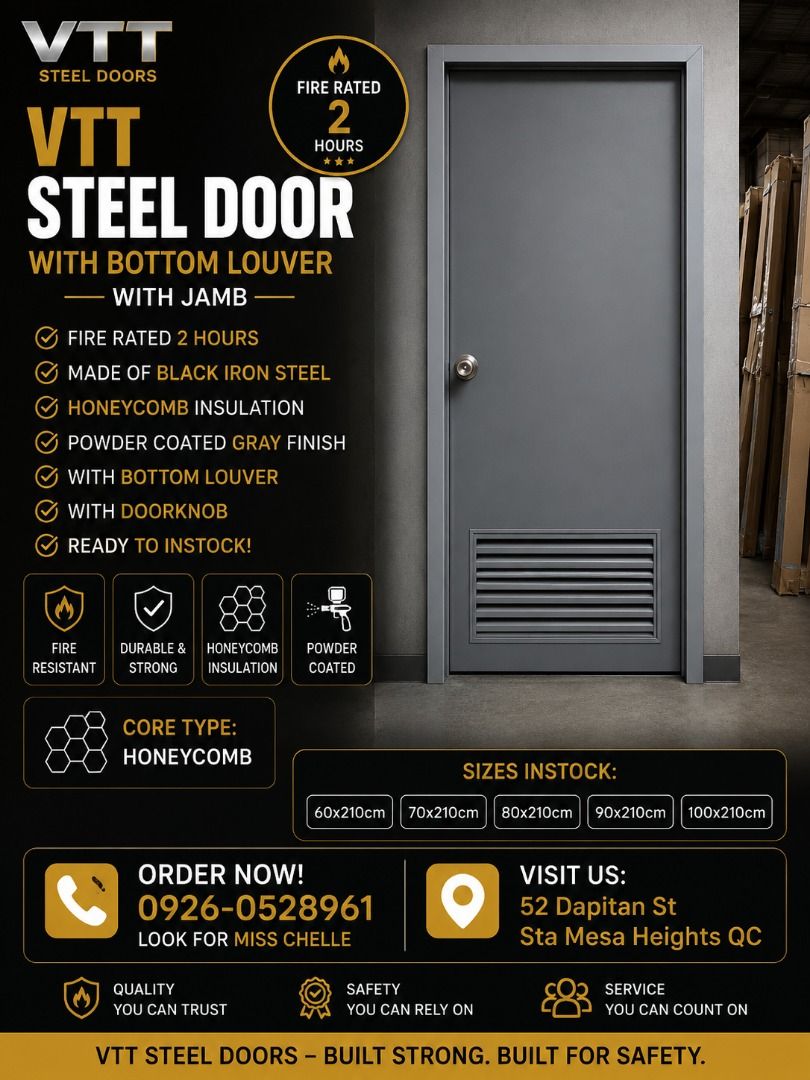steel door with louver (Category: Locks, Doors & Gates) located in Caloocan City. Submitted by vttsteeldoor-chelle (Listing ID 1441865889, Image 1). Description: .