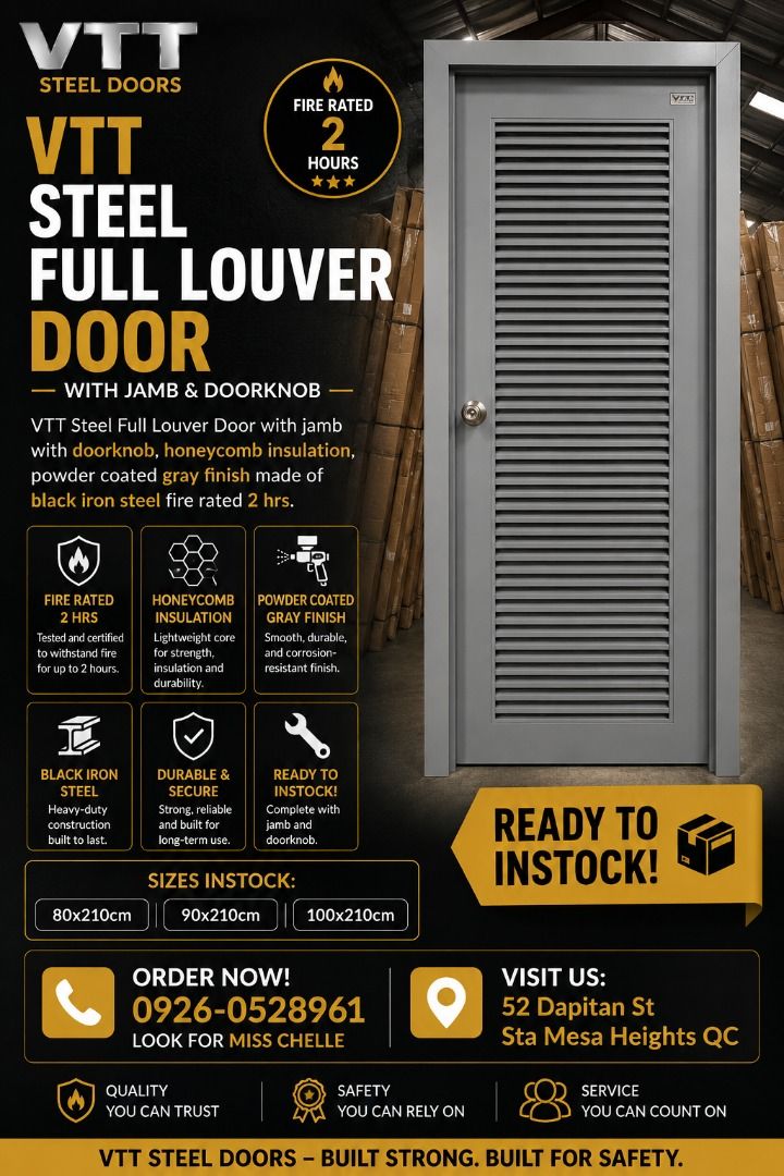 steel door with louver (Category: Locks, Doors & Gates) located in Caloocan City. Submitted by vttsteeldoor-chelle (Listing ID 1441865889, Image 2). Description: .