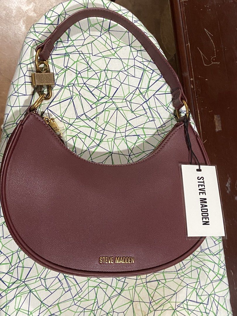 Steve Madden Bloodstone Crescent Shoulder Bag (Category: Shoulder Bags) located in Manila. Submitted by kokoen (Listing ID 1441870934, Image 2). Description: Authentic brand new US-bought Steve Madden bloodstone crescent shoulder bag.