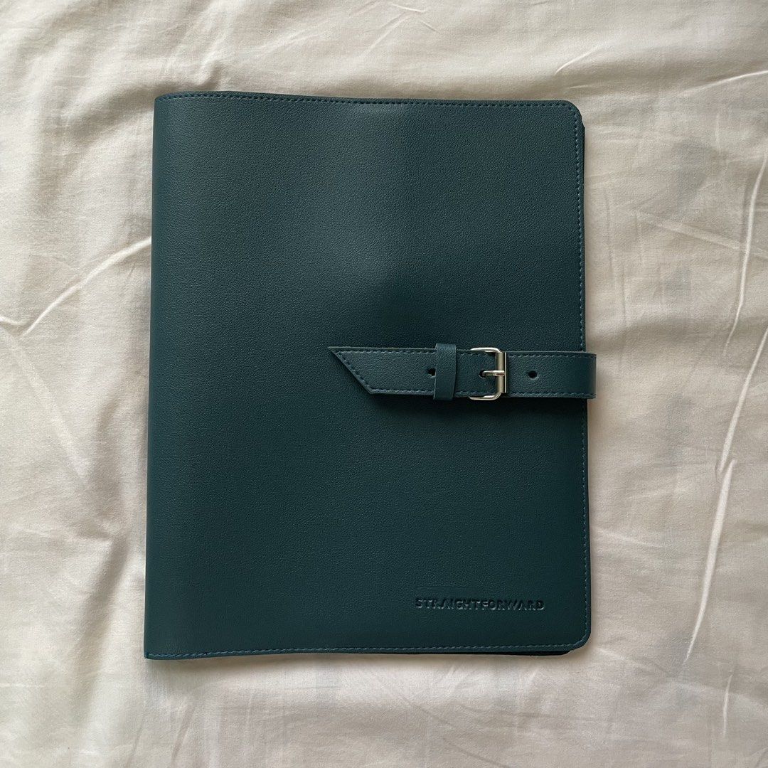 STRAIGHTFORWARD Teal Leather Portfolio Folder with Buckle Closure (Category: Stationery & School Supplies) located in Manila. Submitted by stuffbyaly (Listing ID 1441905202, Image 1). Description: Brand: Straightforward Color: Teal Feel free to message if you have any questions or concerns! Please expect replies within 24 hours. Thank you!.