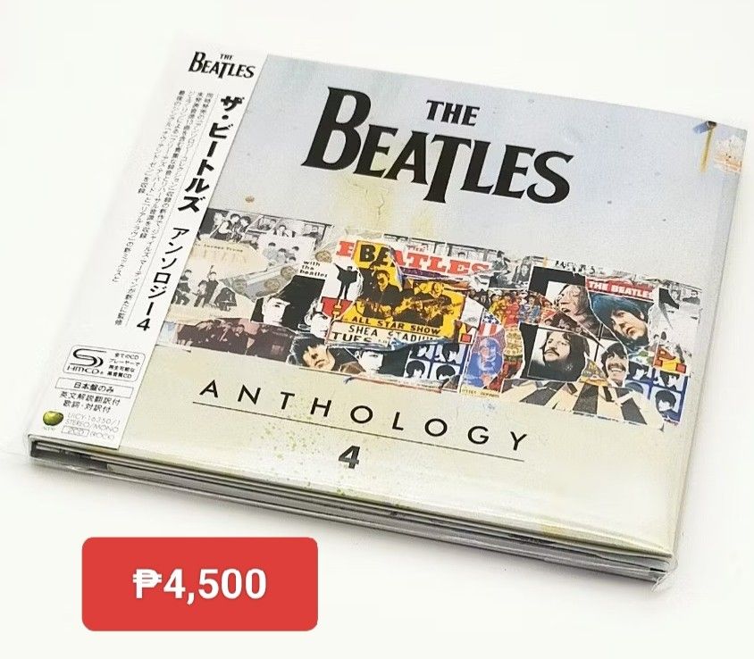 THE BEATLES ANTHOLOGY 4 SHM-CD (Category: CDs & DVDs) located in Manila. Submitted by ramonrobin.cruz (Listing ID 1441854251, Image 1). Description: THE BEATLES ANTHOLOGY 4 2SHM-CD = ₱4,500 Brand New made in Japan.