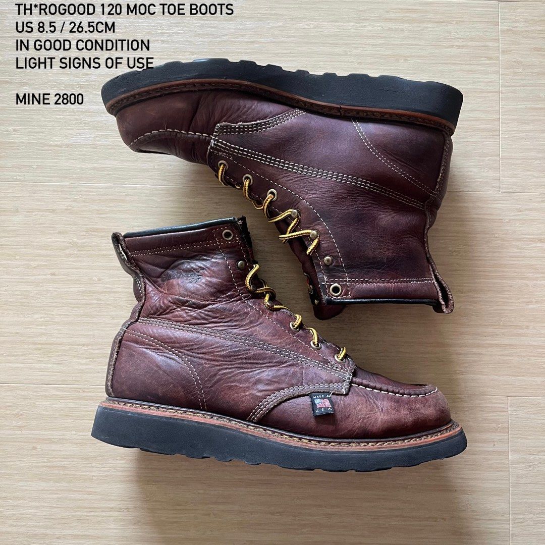 Thorogood 120 Moc Toe / US 8.5 (Category: Boots) located in Cagayan de Oro. Submitted by joshuagales (Listing ID 1441936928, Image 1). Description: Details provided already at the first photo. Thank you!.
