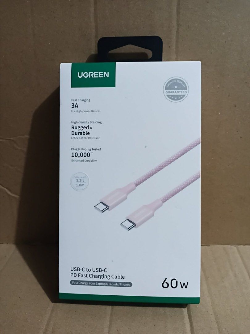 UGREEN Type C to Type C Cable PD Fast Charging 1m (Category: Chargers & Cables) located in Manila. Submitted by mxrx_ (Listing ID 1441923929, Image 1). Description: .