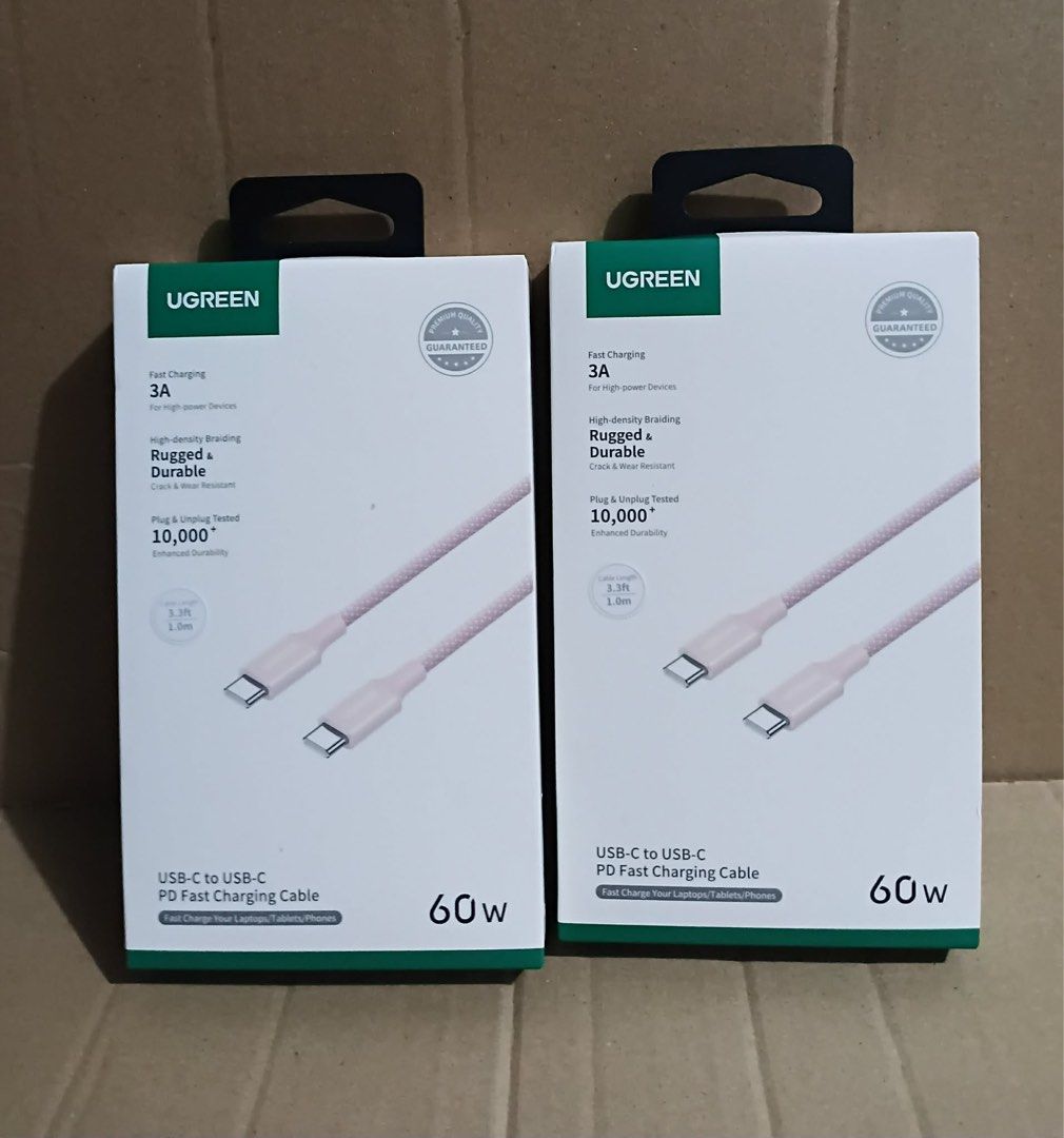 UGREEN Type C to Type C Cable PD Fast Charging 1m (Category: Chargers & Cables) located in Manila. Submitted by mxrx_ (Listing ID 1441923929, Image 3). Description: .