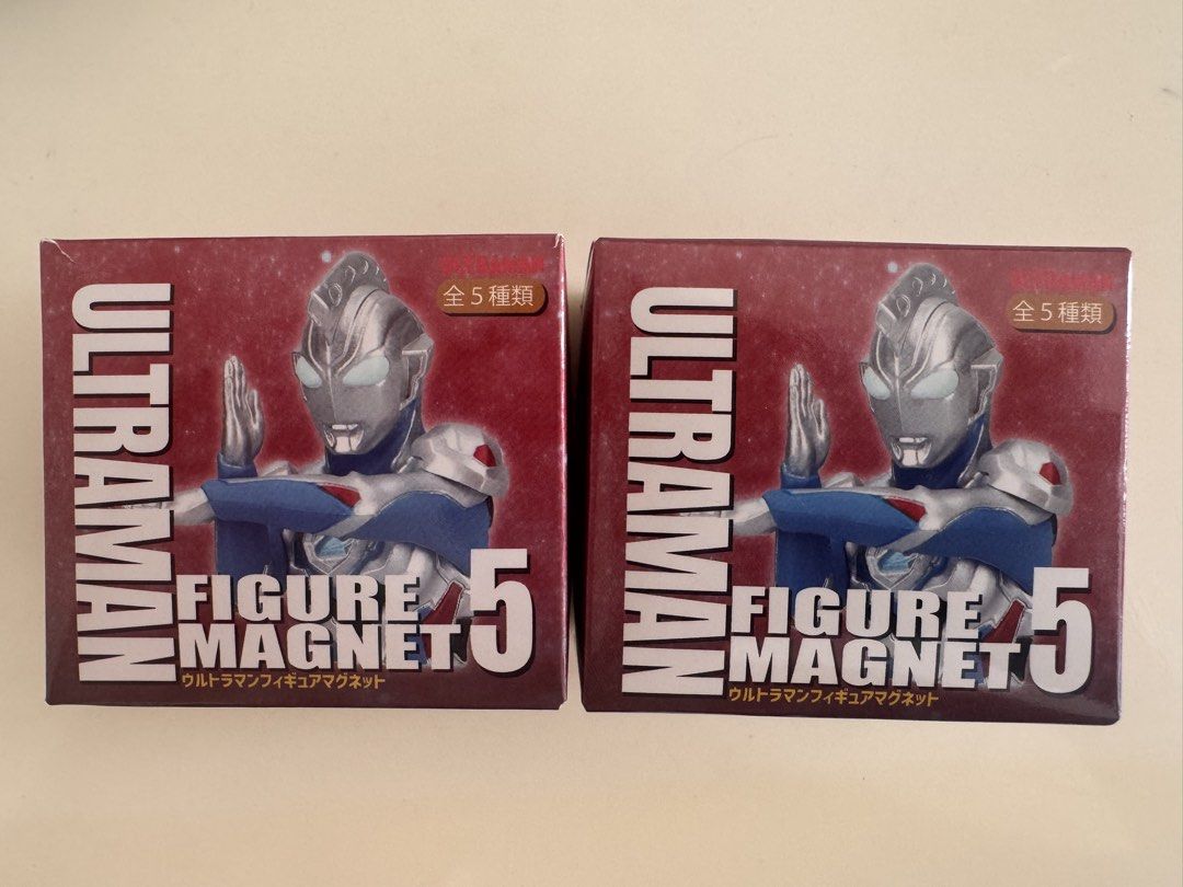 Ultraman Figure Magnets - Set of 5 (Category: Toy Figures) located in Singapore. Submitted by ultra_tcg (Listing ID 1441834274, Image 1). Description: Authentic Ultraman Magnets from Japan - Magnets are blind box style - Limited Edition only sold in Japan. Only 2 Stocks left in box 1x Brand New 1x Box semi dented : Product not affected If you’re interested in the fridge ones can message me as well.