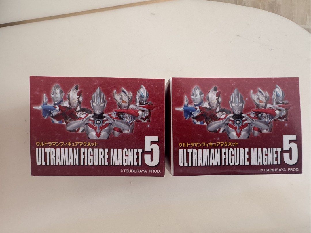 Ultraman Figure Magnets - Set of 5 (Category: Toy Figures) located in Singapore. Submitted by ultra_tcg (Listing ID 1441834274, Image 2). Description: Authentic Ultraman Magnets from Japan - Magnets are blind box style - Limited Edition only sold in Japan. Only 2 Stocks left in box 1x Brand New 1x Box semi dented : Product not affected If you’re interested in the fridge ones can message me as well.