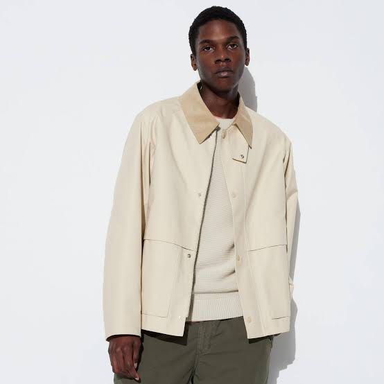 Uniqlo Utility blouson jacket regular length small (Category: Coats, Jackets and Outerwear) located in Valenzuela. Submitted by dailyfinds.ph (Listing ID 1441879727, Image 2). Description: Small mens Brand new with tag Regular length Beige color Unisex .