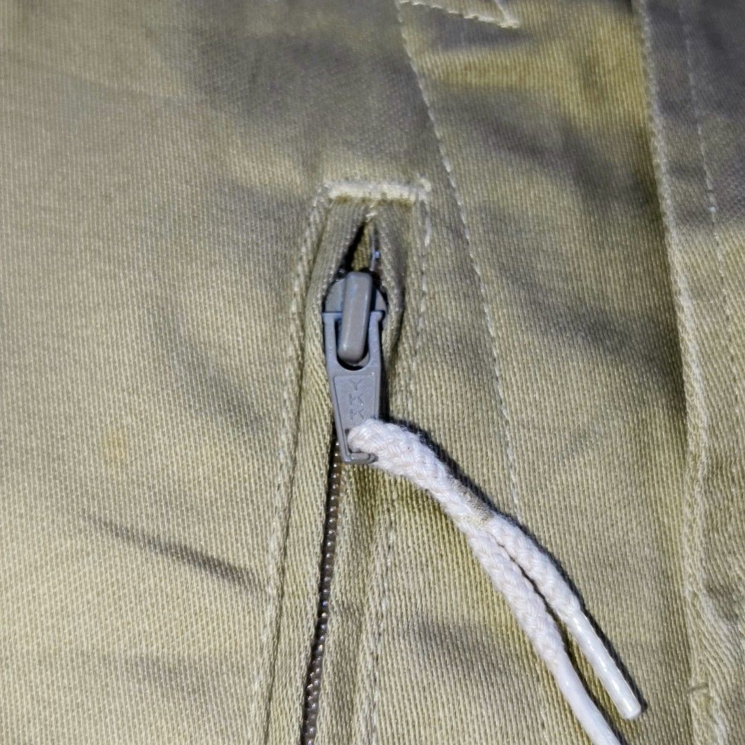 Vintage A.P.C. Rue de Fleurus Paris Jacket Size S (Category: Coats, Jackets and Outerwear) located in Ipil. Submitted by ajthriftfinds (Listing ID 1441880156, Image 3). Description: - W: 17 - L: 27.5 - A.P.C. jacket - Made in France - 100% Cotton - Two chest zip pockets - Two lower flap pockets - Button closure - Size S - Ideal for layering.