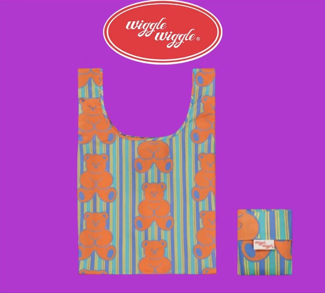 Wiggle Wiggle Teddy Bear Picnic Bag Large (Category: Tote Bags) located in Pasig City. Submitted by thetravellingguyinstyle (Listing ID 1441929898, Image 1). Description: - Adorable Wiggle Wiggle picnic bag - Foldable - Features a cute teddy bear print and colorful stripes - Large size, ideal for outings - Easy to fold and carry - Brand new.