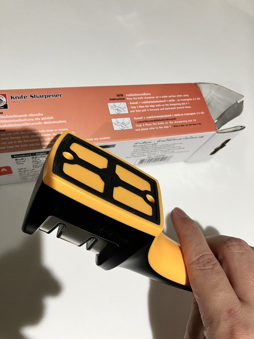 Zebra Knife Sharpener (Category: Cookware & Accessories) located in Singapore. Submitted by justiflying (Listing ID 1435528811, Image 2). Description: Bought this from Bangkok 2 years ago. Decided to let go at low price. Meetup only. Non negotiable. .