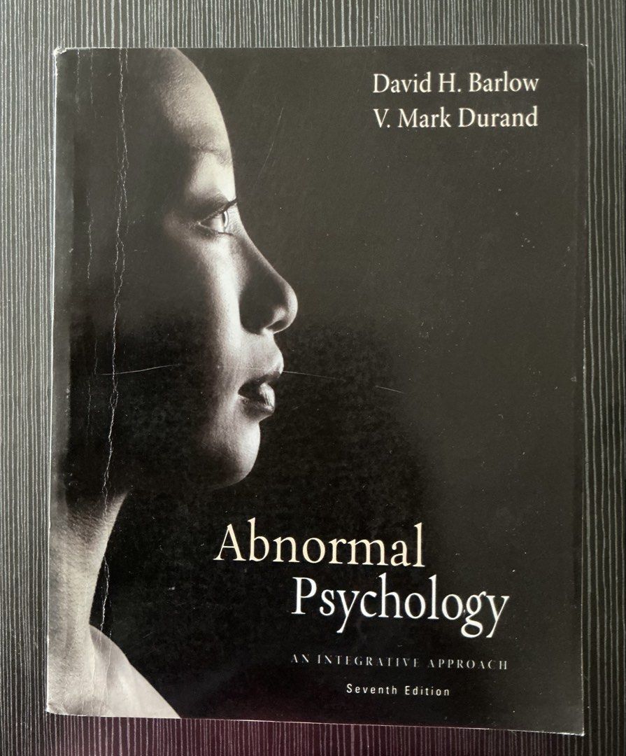 Abnormal Psychology: An Integrative Approach, Seventh Edition (Category: Textbooks) located in Agdangan. Submitted by fppa_fpcam (Listing ID 1442020700, Image 1). Description: - Abnormal Psychology textbook, 7th Edition - Authors: David H. Barlow & V. Mark Durand - Covers various psychological disorders and approaches - Ideal for psychology students - Pages are clean and text is readable .