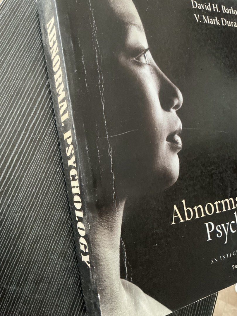 Abnormal Psychology: An Integrative Approach, Seventh Edition (Category: Textbooks) located in Agdangan. Submitted by fppa_fpcam (Listing ID 1442020700, Image 3). Description: - Abnormal Psychology textbook, 7th Edition - Authors: David H. Barlow & V. Mark Durand - Covers various psychological disorders and approaches - Ideal for psychology students - Pages are clean and text is readable .