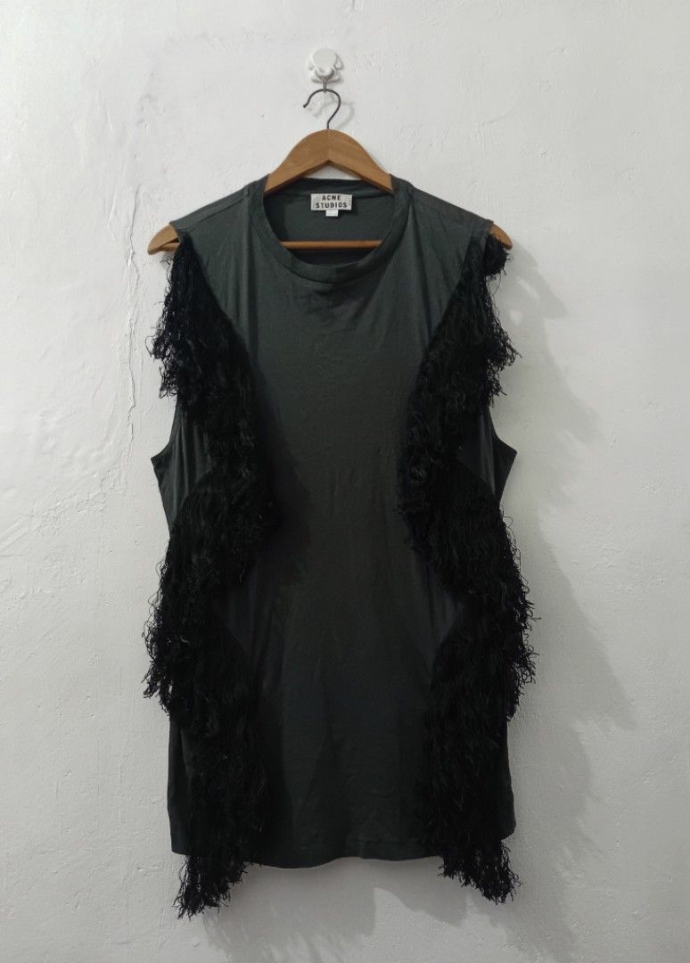 Acne Studios Womens Tops/dress Shirt (Category: Luxury Apparel) located in Navotas City. Submitted by ms.soulana (Listing ID 1442026385, Image 1). Description: PREOWNED LIKENEW Authentic ACNE STUDIOS WOMENS TOPS /dress SHIRT Grey wth Tassle fringe on front Medium,-Semi X Large Stretch Complete tags Good Comdition 9/10 .