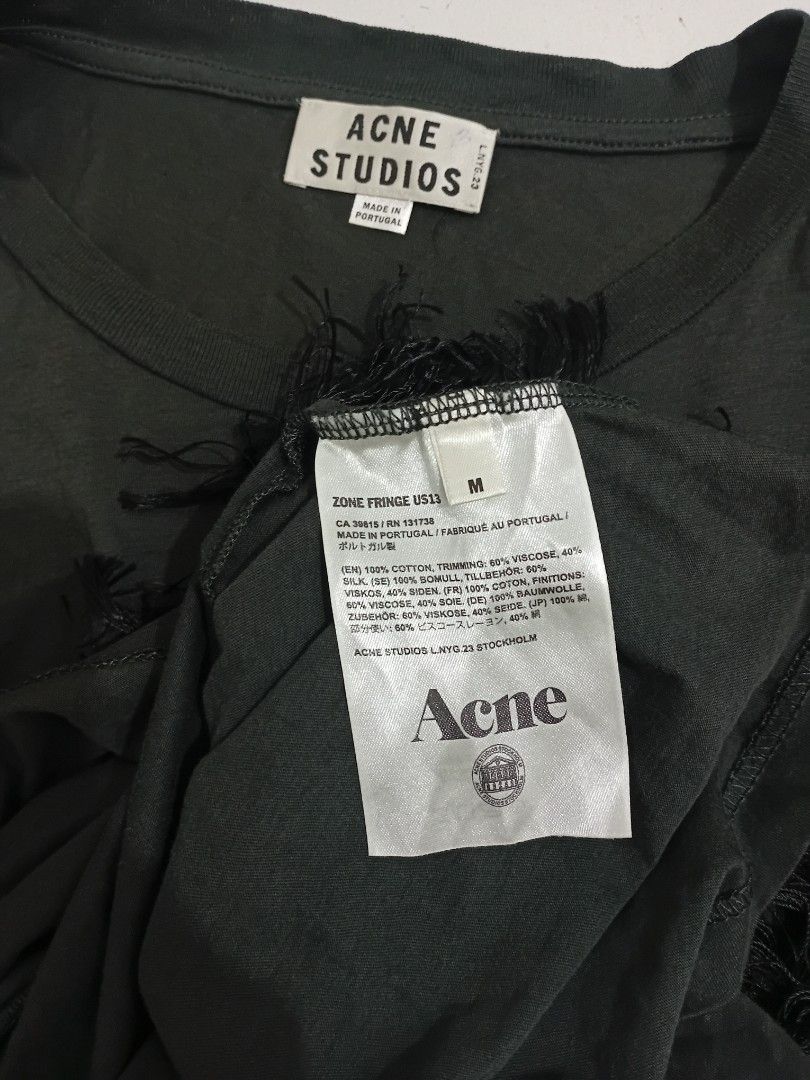 Acne Studios Womens Tops/dress Shirt (Category: Luxury Apparel) located in Navotas City. Submitted by ms.soulana (Listing ID 1442026385, Image 3). Description: PREOWNED LIKENEW Authentic ACNE STUDIOS WOMENS TOPS /dress SHIRT Grey wth Tassle fringe on front Medium,-Semi X Large Stretch Complete tags Good Comdition 9/10 .