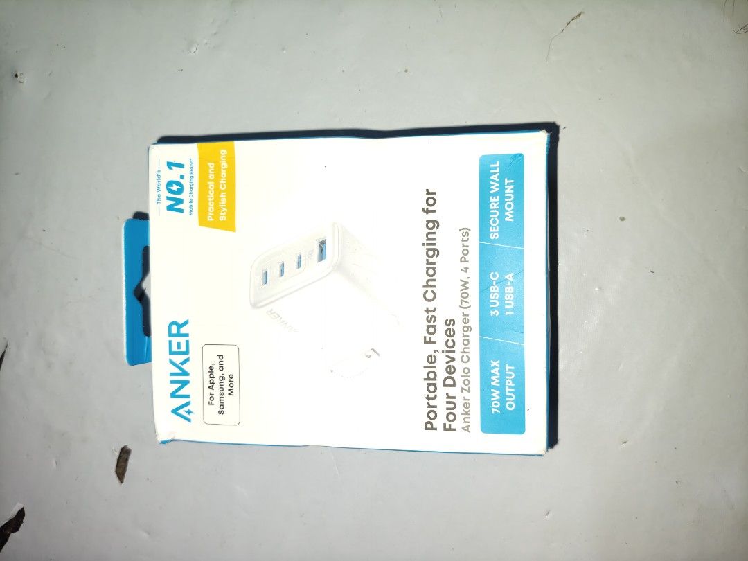 anker 70watts (Category: Chargers) located in Manila. Submitted by prince__24 (Listing ID 1442084498, Image 1). Description: brand new sealed .