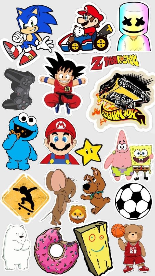 Assorted Gaming and Cartoon Character Stickers (Category: Art & Prints) located in Guagua. Submitted by lavieestviah (Listing ID 1442059249, Image 3). Description: - Awesome stickers for your laptop, phone, or any surface! -printed in 1 whole sticker paper 50php each - Featuring popular gaming characters: Minecraft, PlayStation, Nintendo, Mortal Kombat. - Also includes beloved cartoon characters: Sonic, Mario, Spongebob, and more. - Perfect for p