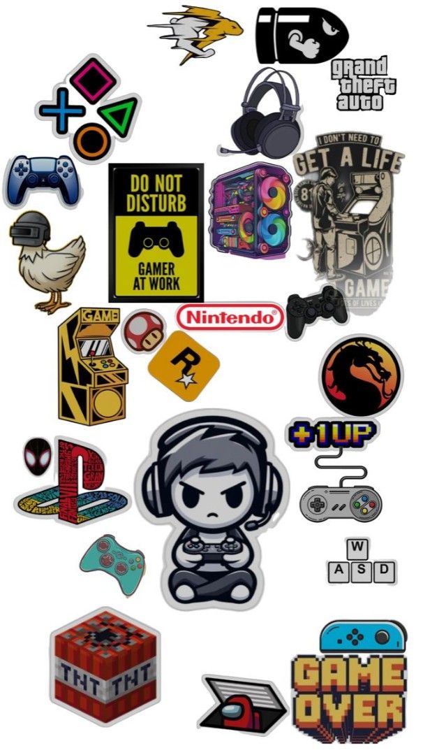 Assorted Gaming and Cartoon Character Stickers (Category: Art & Prints) located in Guagua. Submitted by lavieestviah (Listing ID 1442059249, Image 1). Description: - Awesome stickers for your laptop, phone, or any surface! -printed in 1 whole sticker paper 50php each - Featuring popular gaming characters: Minecraft, PlayStation, Nintendo, Mortal Kombat. - Also includes beloved cartoon characters: Sonic, Mario, Spongebob, and more. - Perfect for p