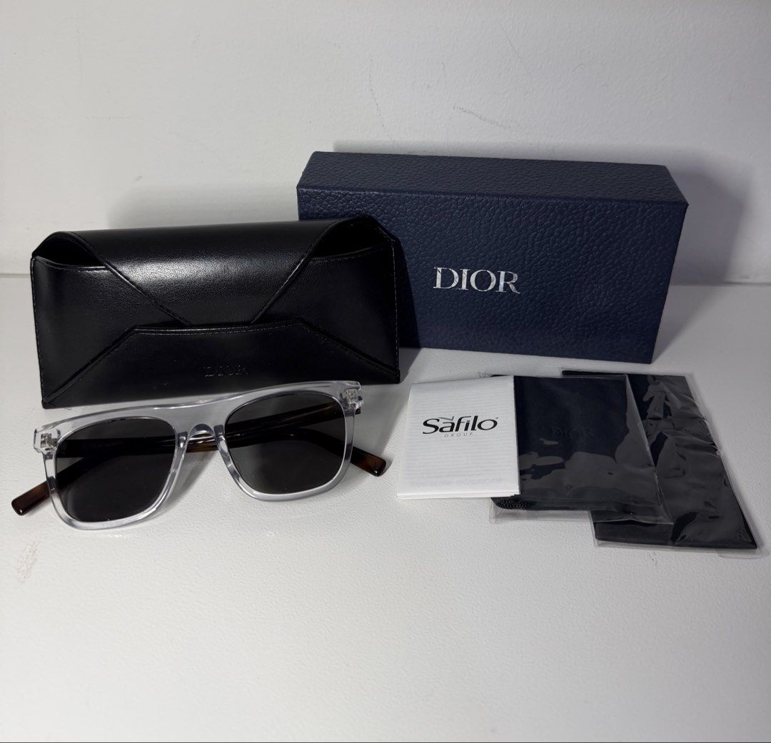 Authentic Dior Homme Diorwalk Sunglasses (Category: Sunglasses & Eyewear) located in Manila. Submitted by importgoodiesph (Listing ID 1442114064, Image 1). Description: Dior Homme Diorwalk Sunglasses - unused condition - unisex - lens: grey - frame: crystal havana - size: 51-19-150 - comes with Dior box, Dior leather case, Dior pouch and Dior cleaning cloth - made in Italy LBC shipping c/o buyer..