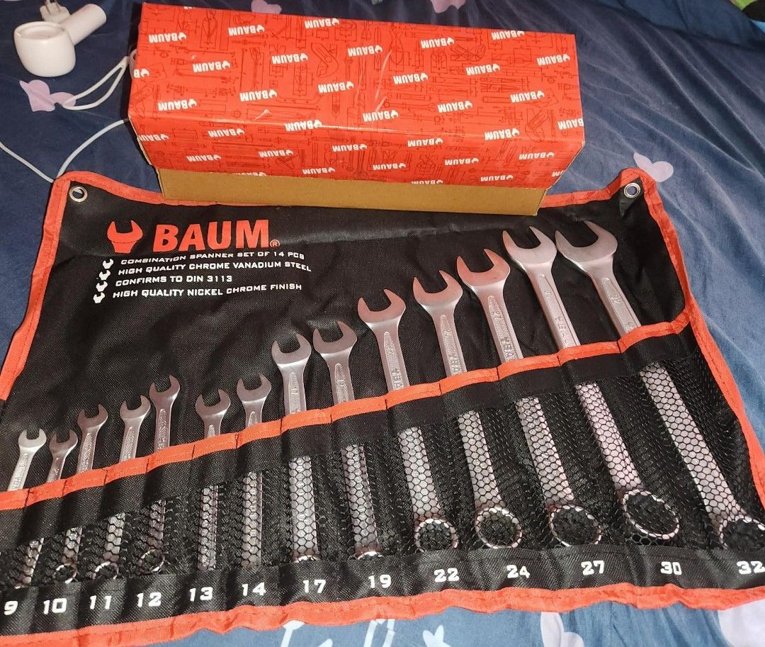 Baum Combination Wrench 6-32mm (Category: Construction Tools & Equipment) located in Manila. Submitted by jumel14 (Listing ID 1442060784, Image 2). Description: set price brand new with box.