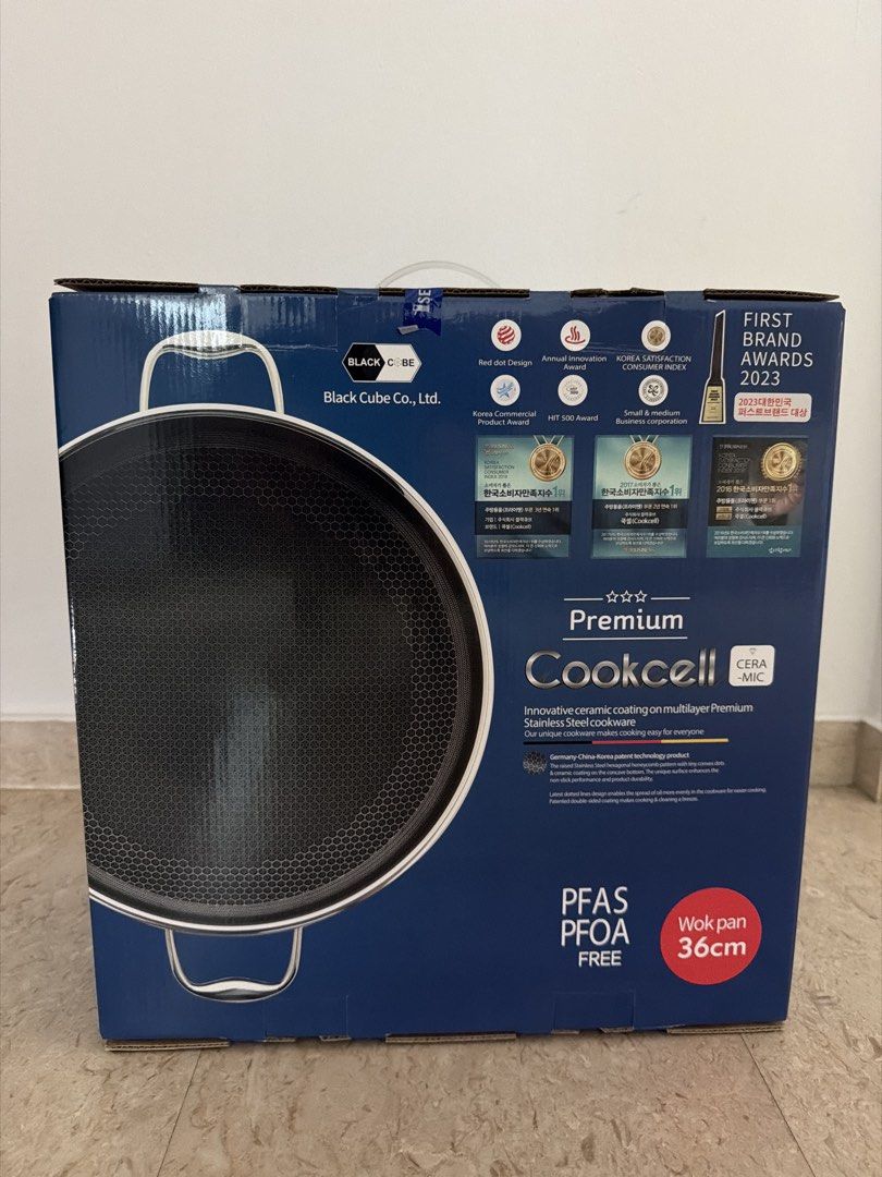 Black Cube Premium Cookcell Wok Pan 36cm473646477314641920