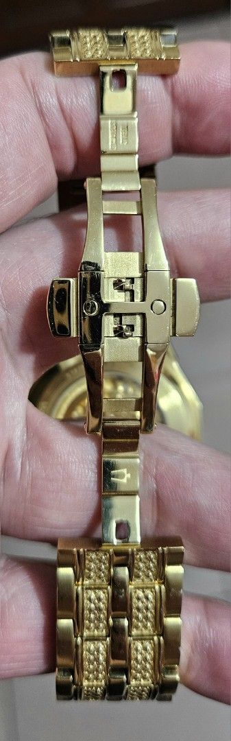 Bulova Octava Automatic Skeleton Gold Tone Watch (Category: Luxury Watches) located in Davao. Submitted by dalepatrick (Listing ID 1442146171, Image 3). Description: Selling Preloved Bulova Octava Skeleton Mens Watch Fully Automatic Japan made Gold Tone No Box (Missing Box) Price: 19,999 (Nego) Meet up at SM Ecoland Davao city Can ship nationwide via LBC or JRS.