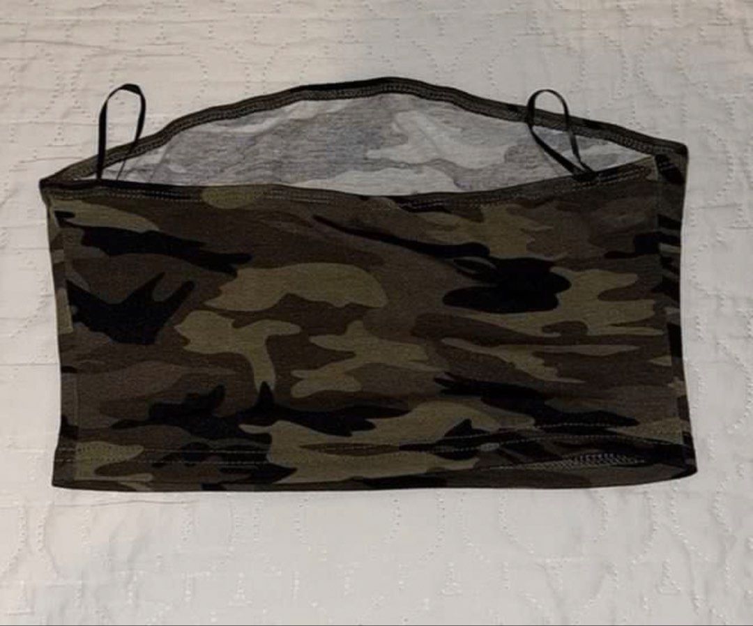Camo print tube top (Category: Sleeveless) located in Manila. Submitted by bblqueen (Listing ID 1441983904, Image 2). Description: .
