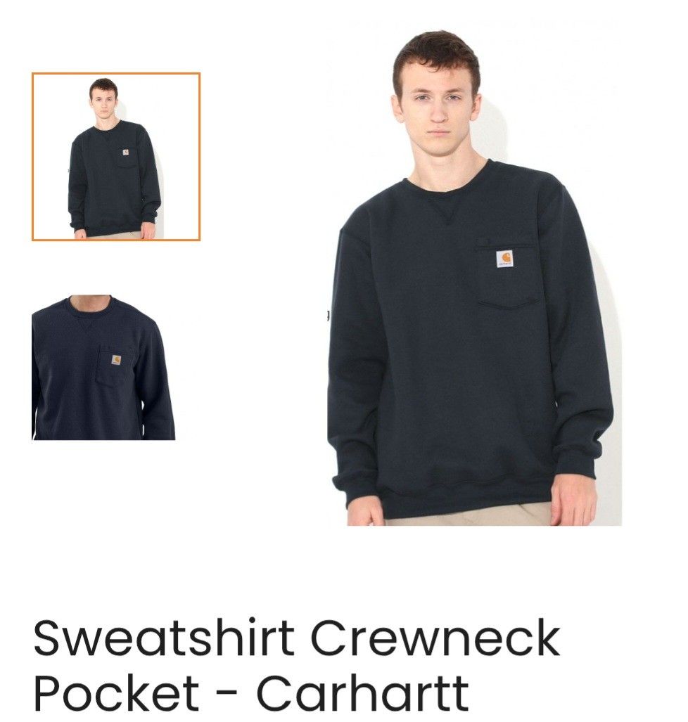 Carhartt original fit sweatshirt crewneck (Category: Coats, Jackets and Outerwear) located in Davao. Submitted by edigromnic99538 (Listing ID 1442092008, Image 2). Description: excellent condition 10/10 color rate at condition malinis walang issue Flawless xL.to xXL. actual 84sf.