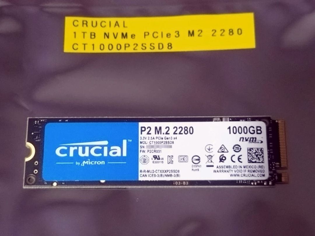 Crucial 1TB SSD (M.2 NVMe 2280)